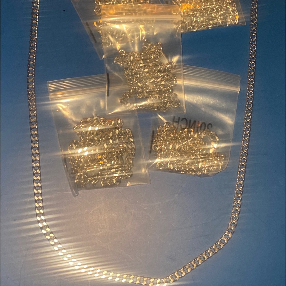 GUNMETAL 20” CURB STYLE NECKCHAIN NEW !!